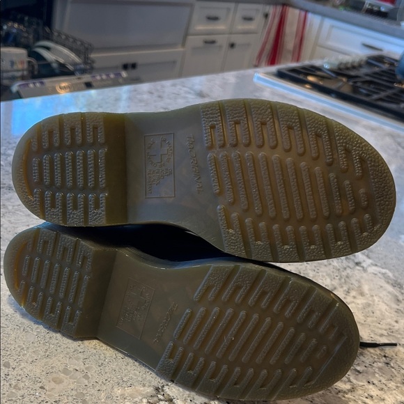 Rare NAVY DR MARTENS Smooth Leather Combat Boots - Picture 9 of 10